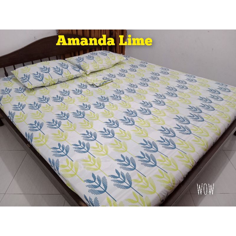 SPREI FLAMINGGO, Sprei Romantis, Sprei Bunga Tulip Hijau, Paris cycle