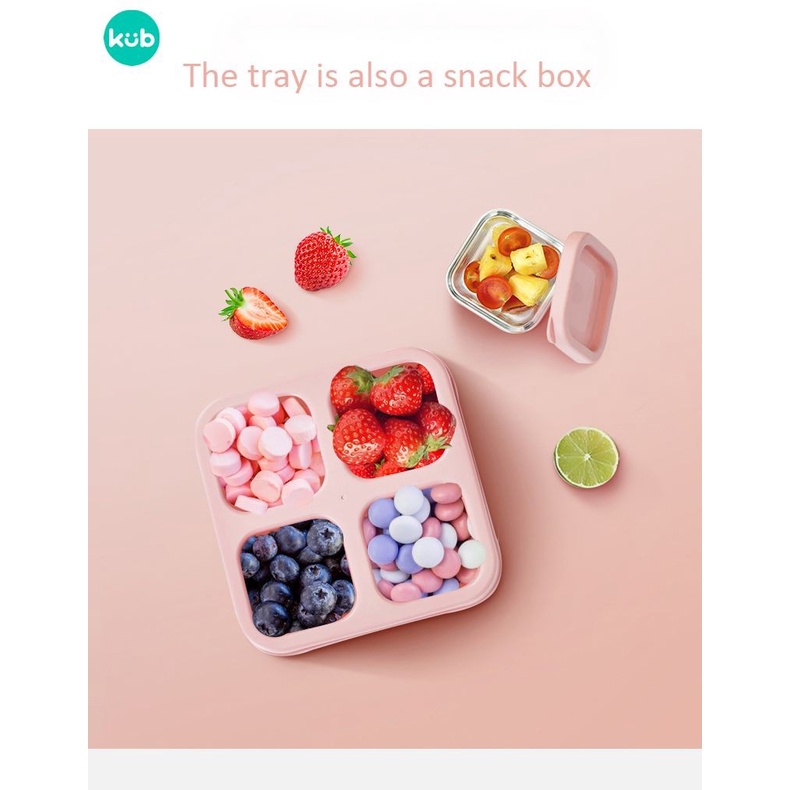 KUB Glass Food Container - Tempat Penyimpanan Makanan Bayi - Food Storage Box - Kotak Kaca MPasi Bayi