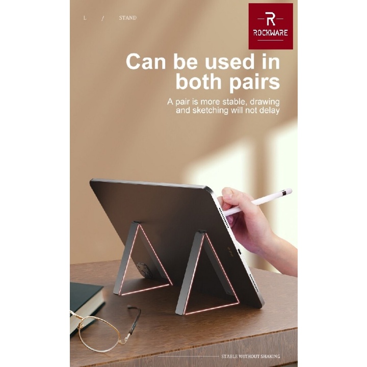 32 ROCKWARE Mini L Shape Foldable Stand for Phones and Tablets