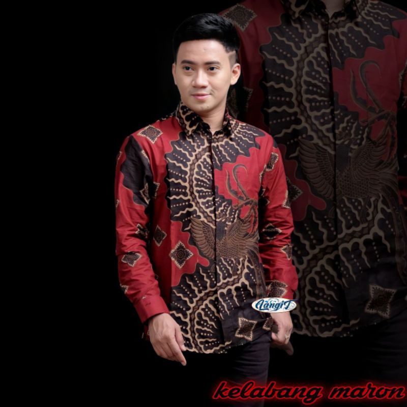 Couple Batik Ayah Dan Anak Laki-laki // Kemeja Batik Pria Dewasa Dan Anak Cowok Motif klabang merah /Warna Hitam Motif Klabang merah/couple jumbo