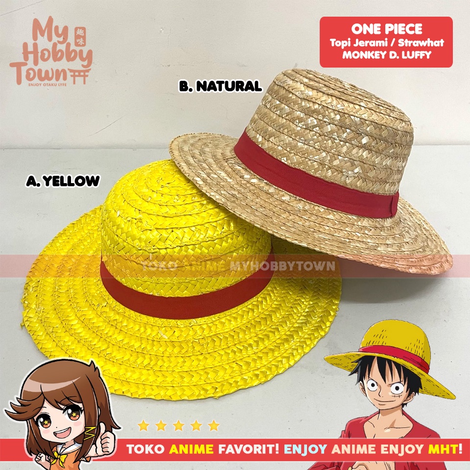 Topi Jerami One Piece Luffy Mugiwara Hat Anime Cosplay