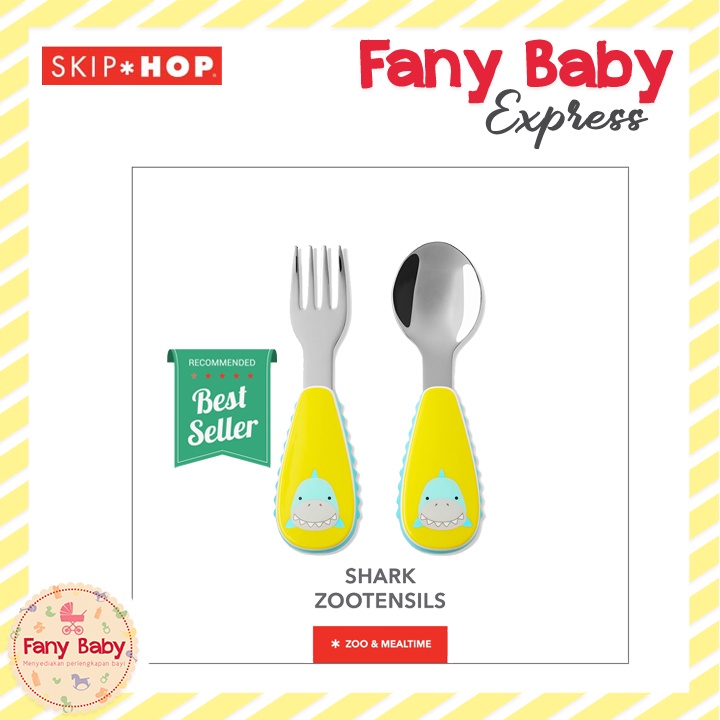 SKIP HOP ZOO UTENSILS FORK &amp; SPOON SET