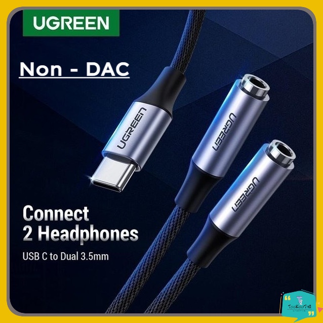 UGREEN Audio Splitter Type C to Aux 3.5mm Earphone Converter 2 in 1