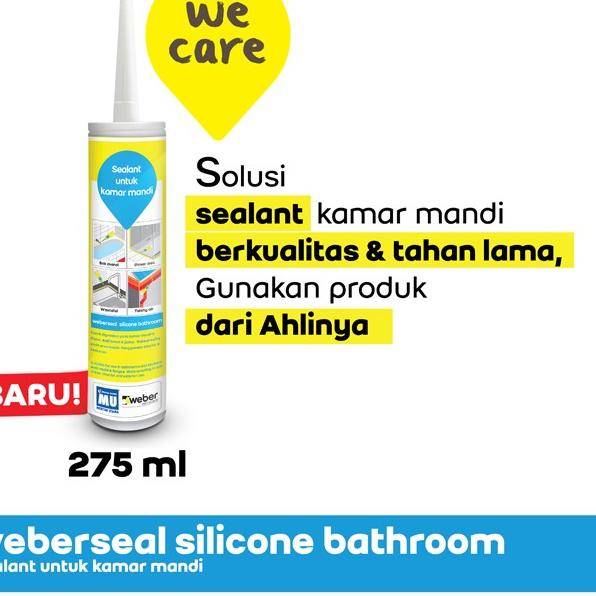 

MU Weber Weberseal Silicone Bathroom Sealant untuk Kamar Mandi 275 ml - Transparant