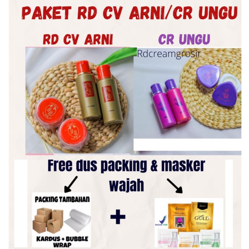 [COD] CREAM RD CV ARNI/Cream Cr Ungu Grosir original termurah free tas