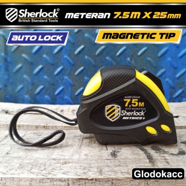 

Promo Meteran 7.5 meter Sherlock Auto Lock Metrics Roll Meter Limited