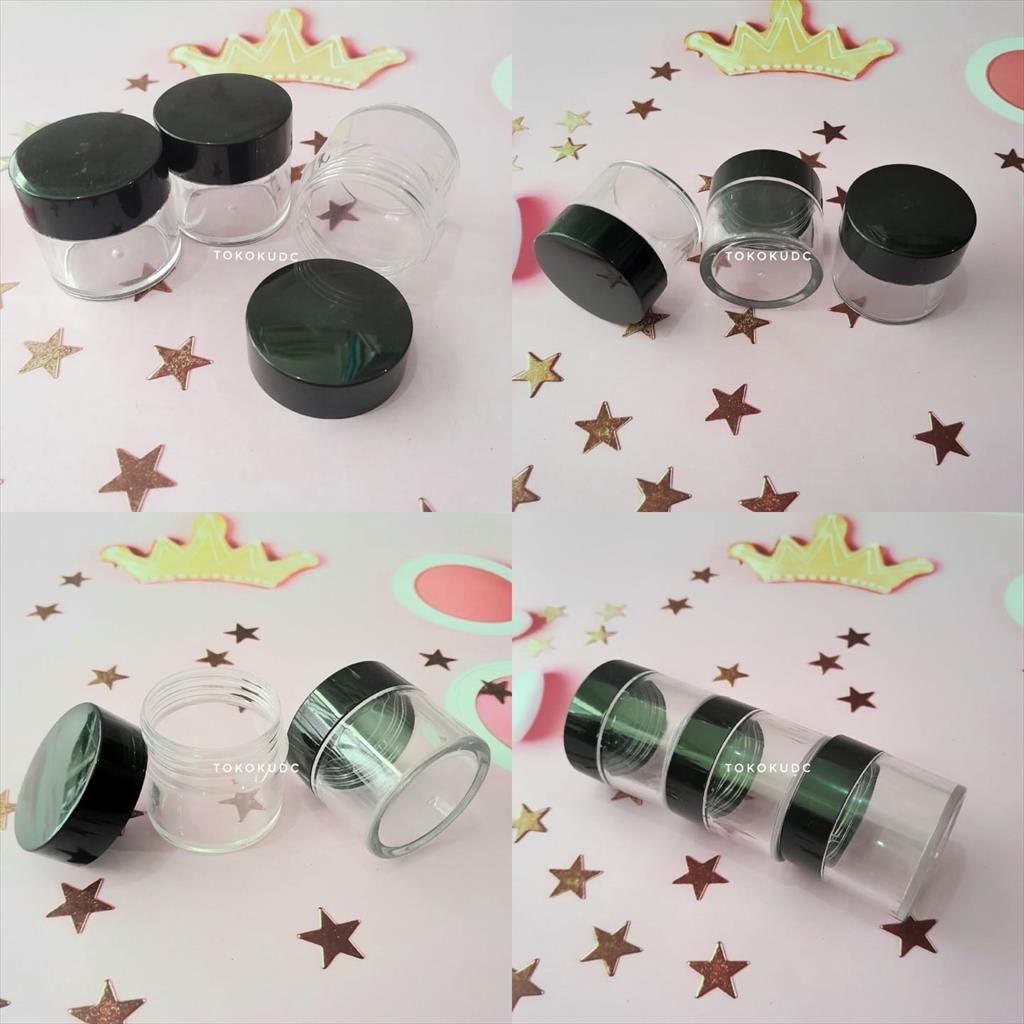 3PCS CONTAINER JAR POT BLACK 20ML - CO00016