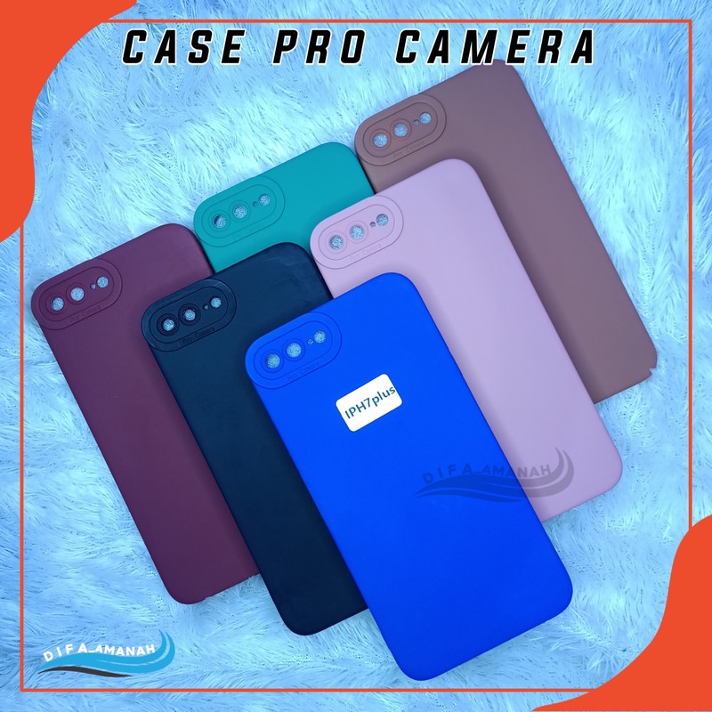 CASE IPHONE 7 + PLUS Softcase case pro camera macaron bahan tebal di jammin sesui foto master soft case pro camera