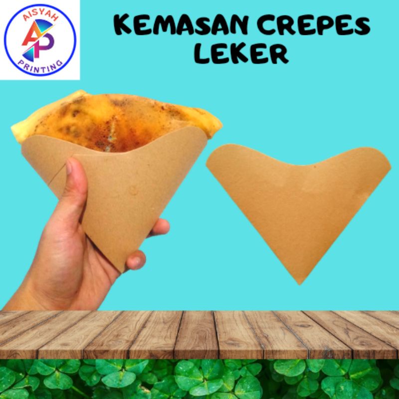 Paper Lunch Crepes Leker, kertas Bungkus Crepes, Kemasan Crepes
