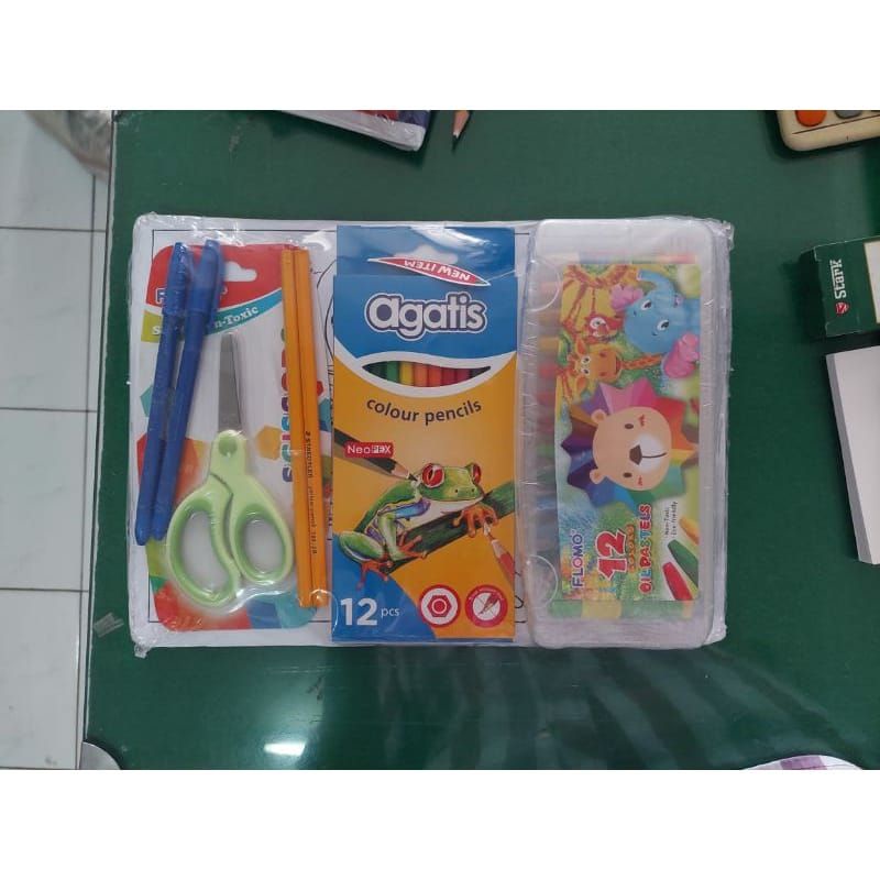 

[1 SET] SET MEWARNAI / PENSIL 12 WARNA / PENSIL 2B / PULPEN / GUNTING / BUKU MEWARNAI / PENSIL WARNA