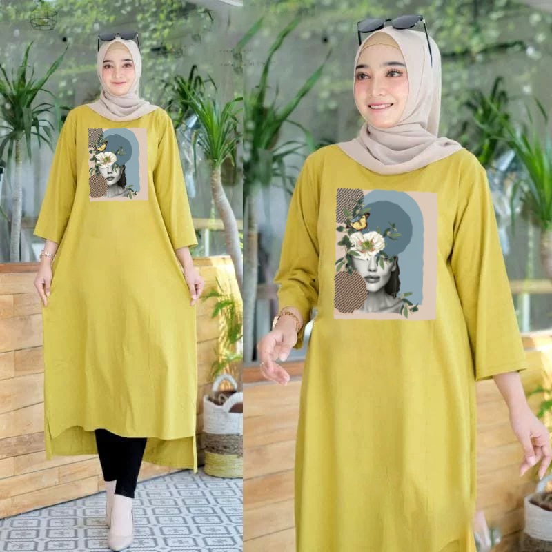 FF LONG TUNIK HIJAB COLABORATION TUNIK WANITA TERBARU 10