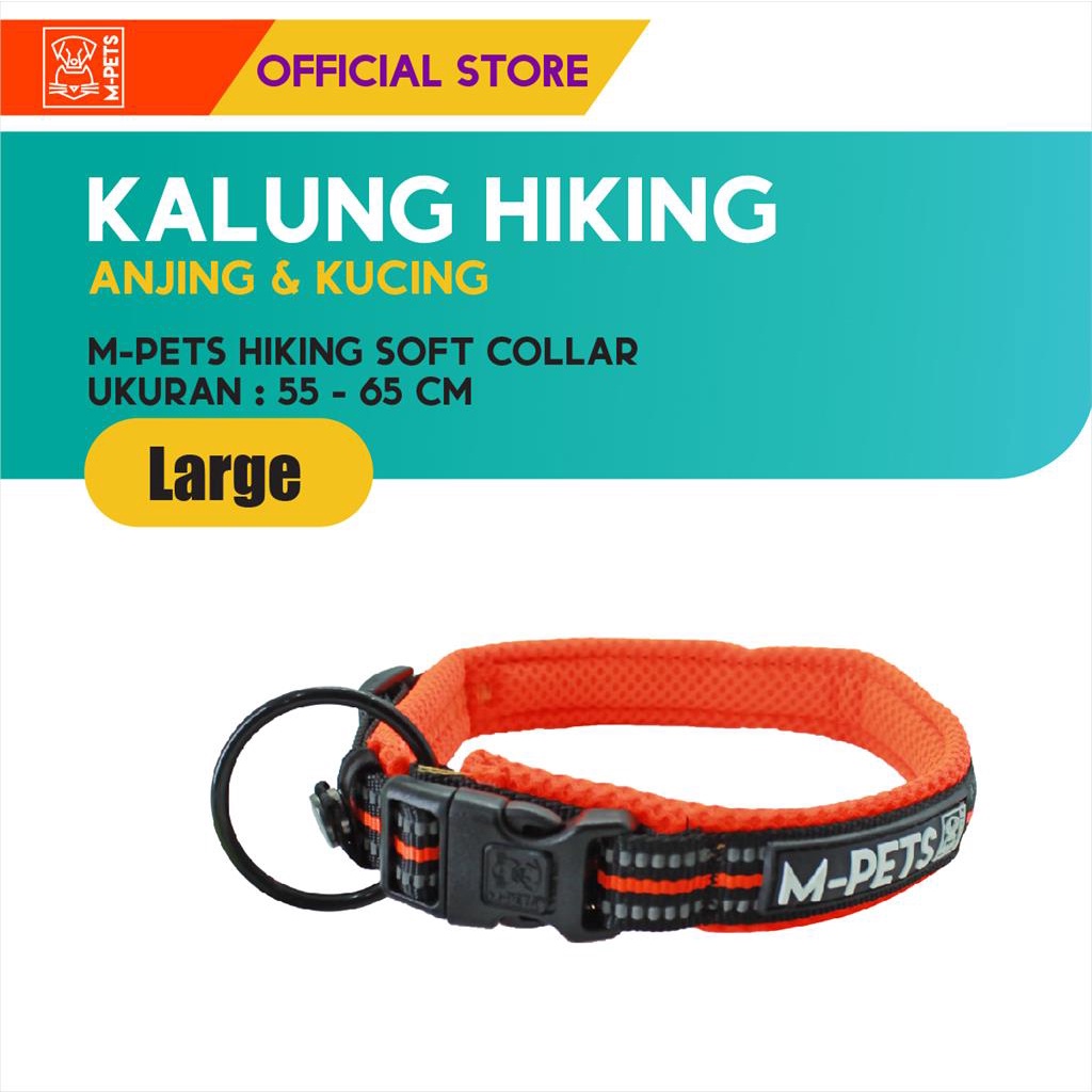 M-Pets Hiking Dog &amp; Cat Soft Collar Size Large / Kalung Anjing Kucing