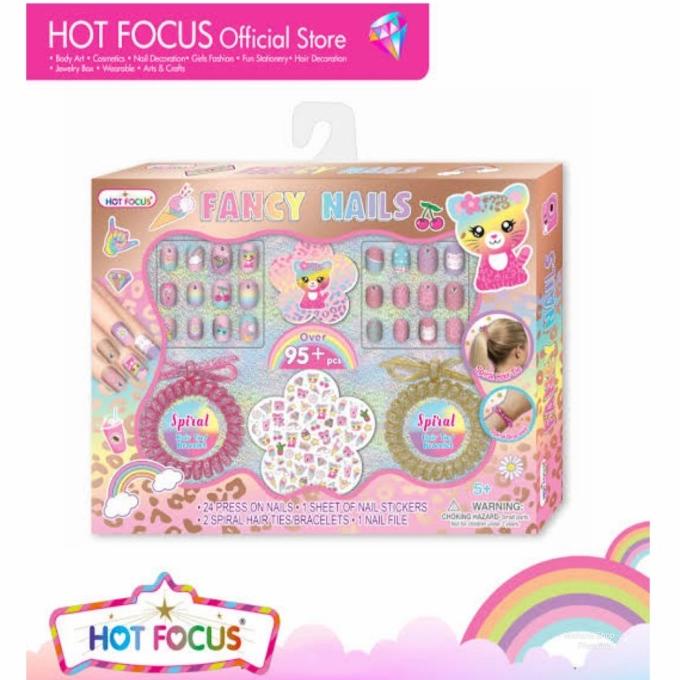 Kuku Palsu Anak Cat Kucing Fancy Nails Ikat Rambut plus Sticker Kuku