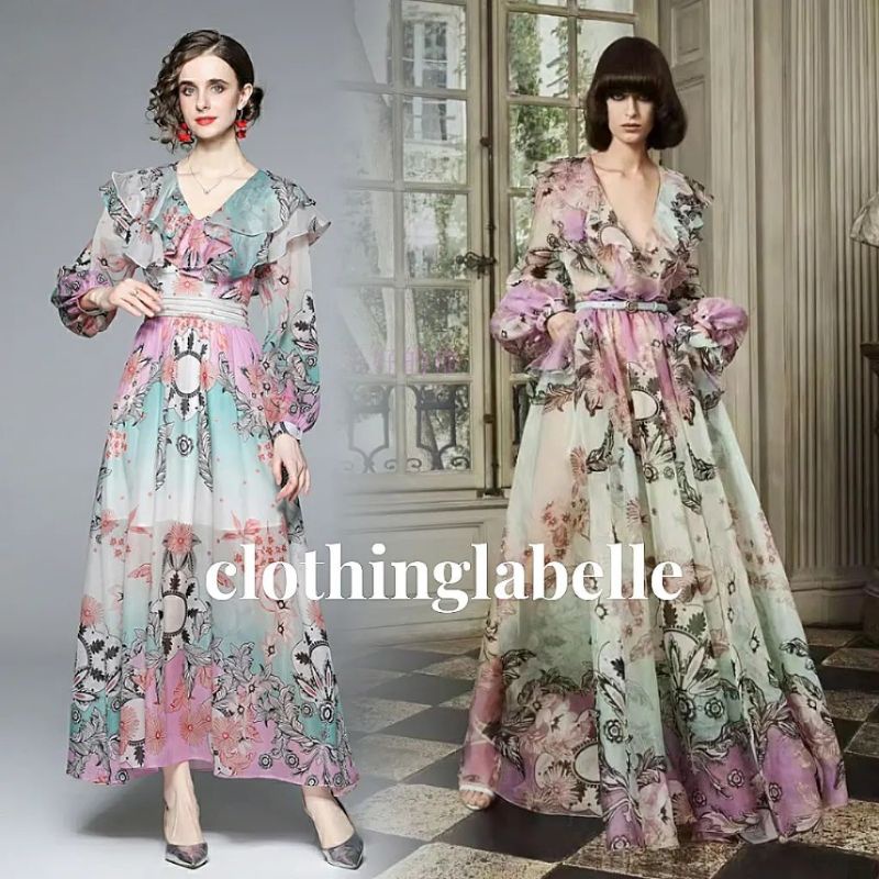 zuhair long party dress