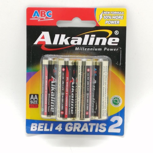 Baterai/Battery/Batere/Batre ABC Alkaline AA isi 6 pcs - NUM