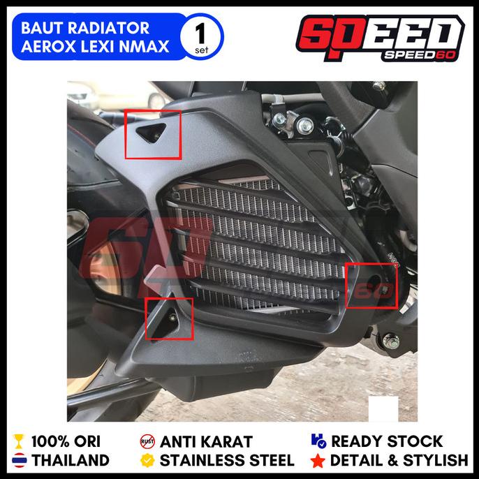 Baut Koper Cover Tutup Radiator Nmax Aerox Probolt Thailand