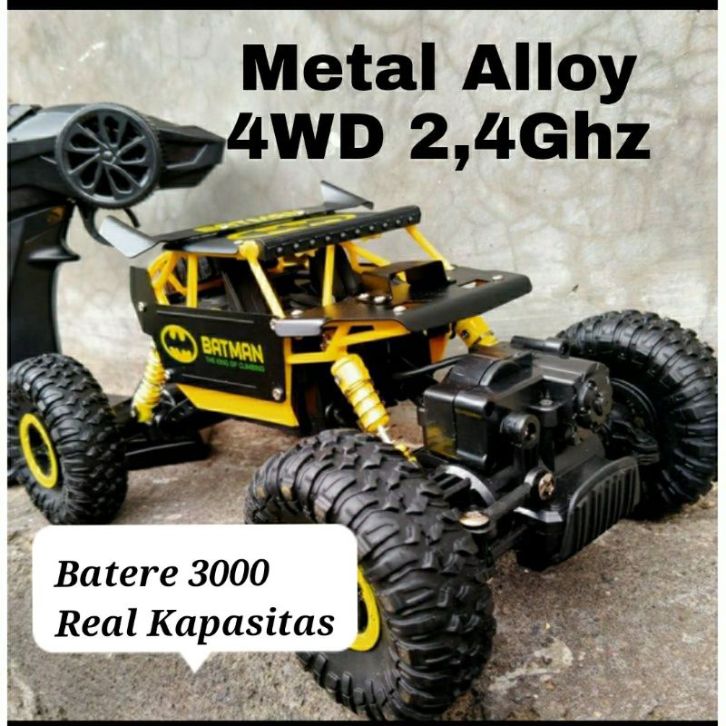 MOBIL REMOTE CONTROL RC BATERE DURASI LAMA 1 JAM OFFROAD METAL ALLOY 4WD ROCK CLIMBER  2.4Ghz MAINAN REMOTE KONTROL