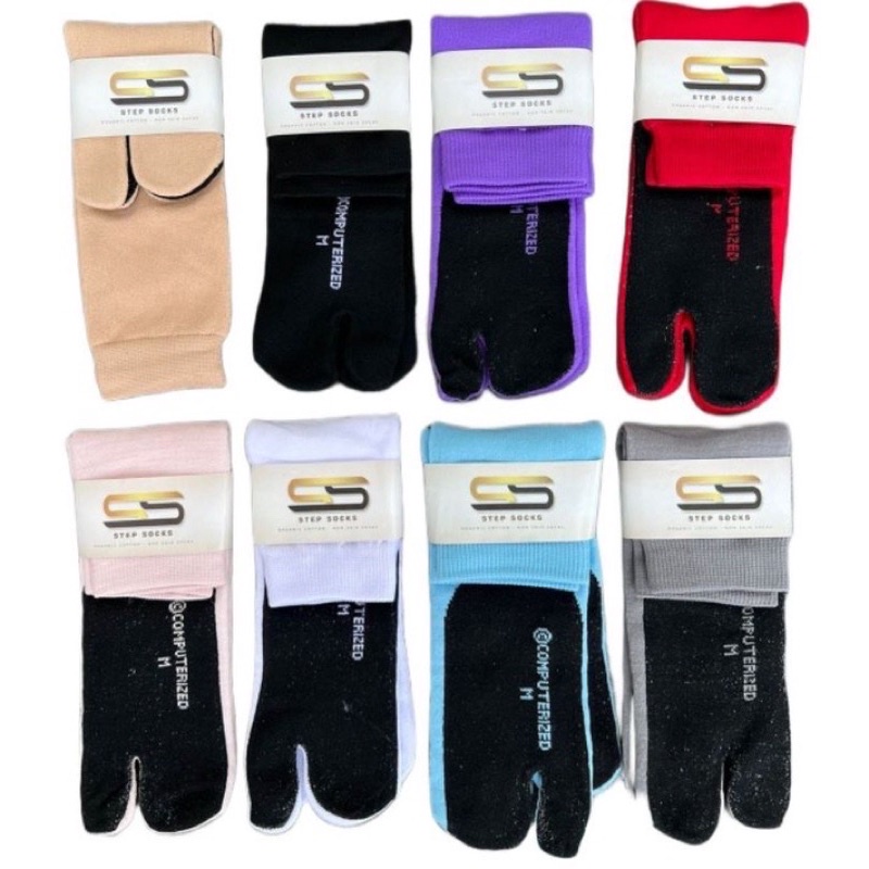 Kaos Kaki Jempol Muslimah Telapak Tepak Hitam Bahan Nilon Nylon Polos Panjang 35cm Kaus Kaki Step Sock