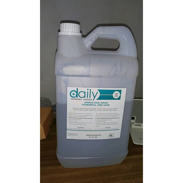 DAILY DESINFEKTAN REGULER 5 LITER  KEMENKES / DISINFEKTAN ANTI SEPTIC 5 LITER ANTI VIRUS ANTI BACTERIAL