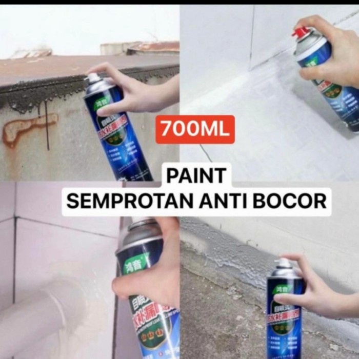 Lem Semprotan Anti Bocor Waterproof 700Ml Spray Putih-Hitam-Transparan-Abu