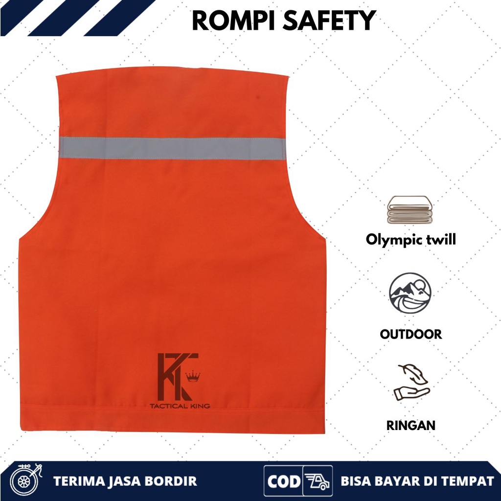 Rompi Proyek - Rompi Safety - Rompi Tambang - Rompi kain - Rompi K3 - Rompi Stabilo