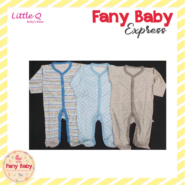 LITTLE QUEEN SLEEPSUIT TUTUP KAKI BOY &amp; GIRL ISI 3 PCS MOTIF RANDOM