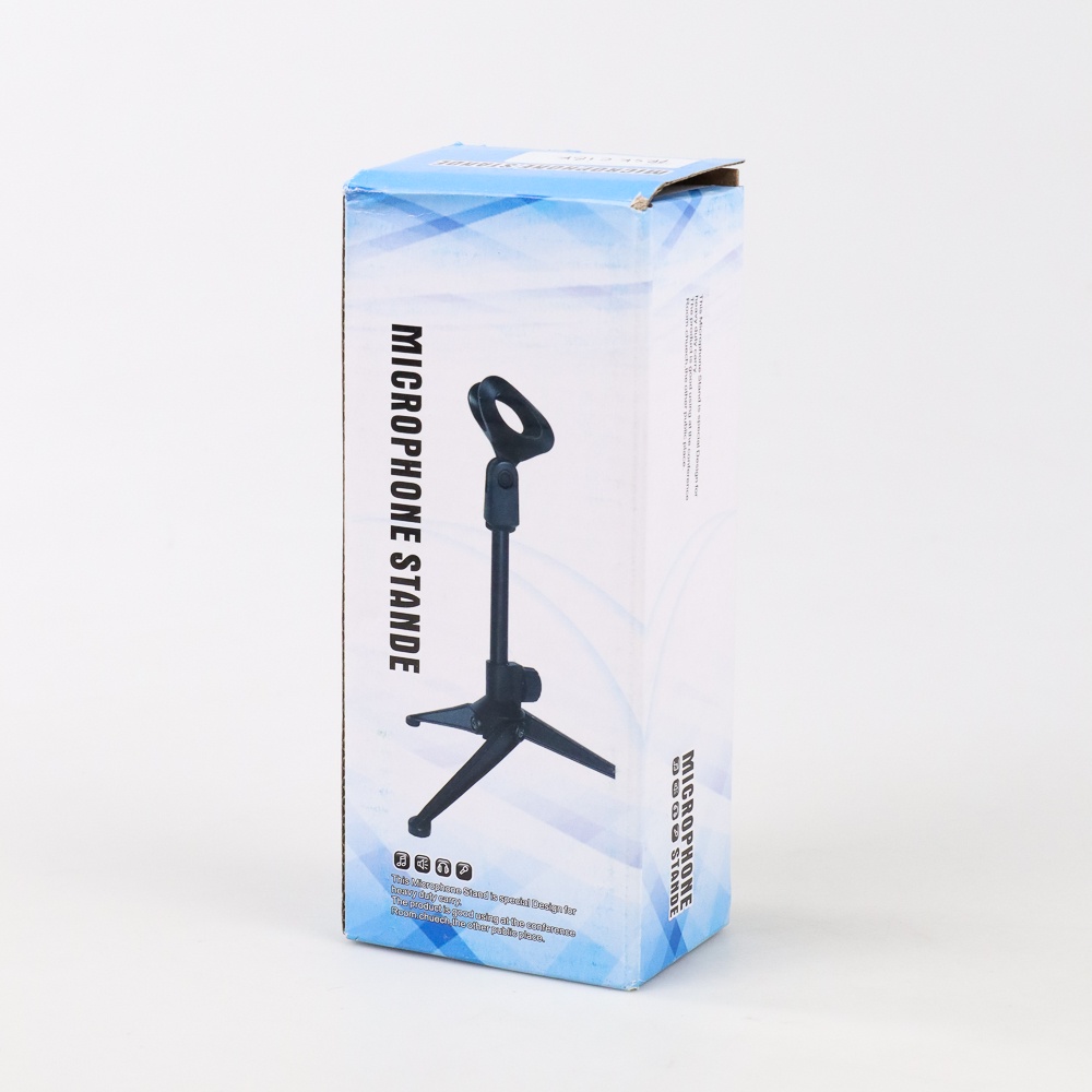 Dawndesslo Stand Mikrofon Desktop Microphone Holder Adjustable Height - L4 - Black