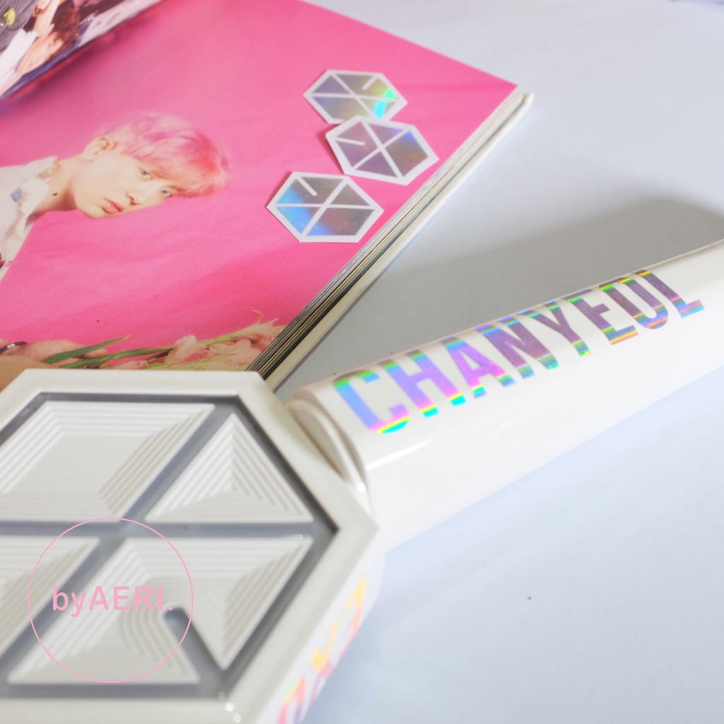 EX O NAME HOLOGRAM CUTTING STICKER