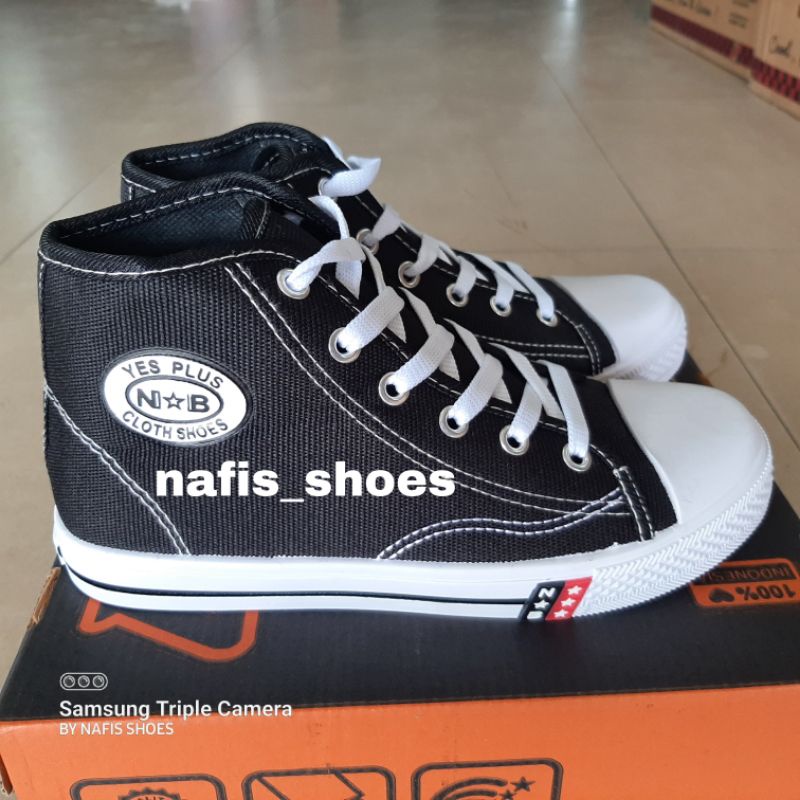 sepatu n#b anak sekolah boot tinggi tali sepatu anak sd size 30/38