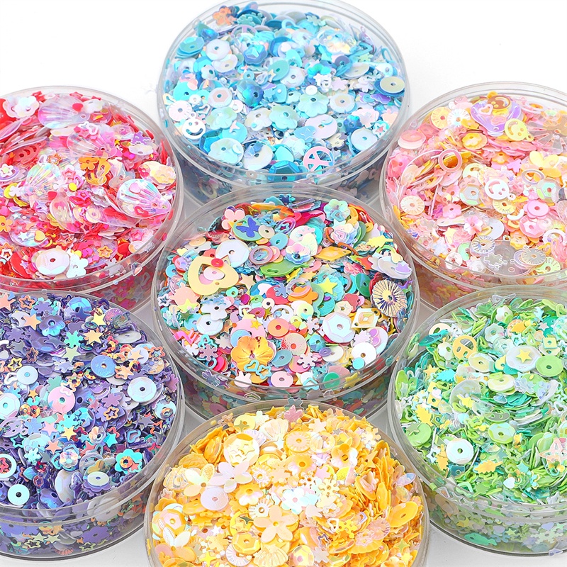 20g 3-10mm Payet Bentuk Campur Untuk Dekorasi nail art / Scrapbook DIY