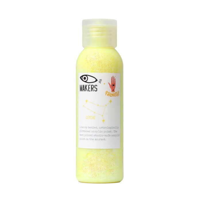 

Yellow Acrylic Glitter Paint GEMINI 100 ml by MAKERS