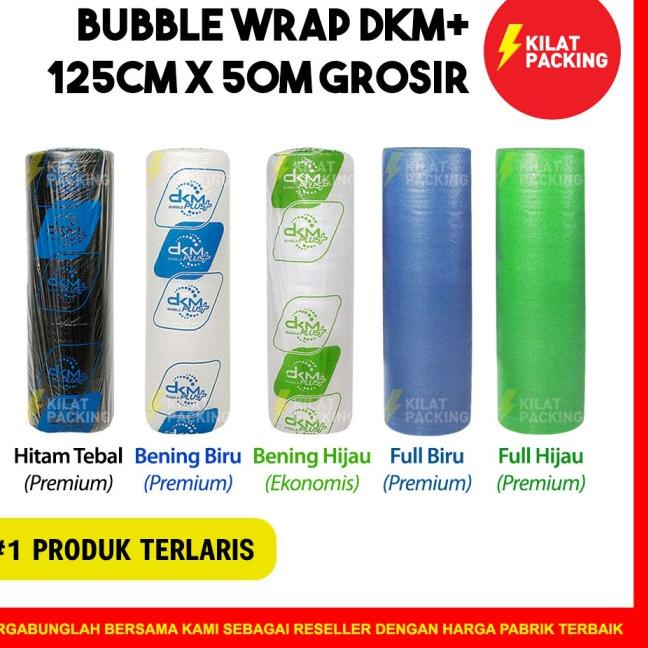 

PLASTIK BUBBLE WRAP 125CM X 50M / BUBBLE WRAP DKM PLUS PREMIUM MURAH - HITAM TEBAL