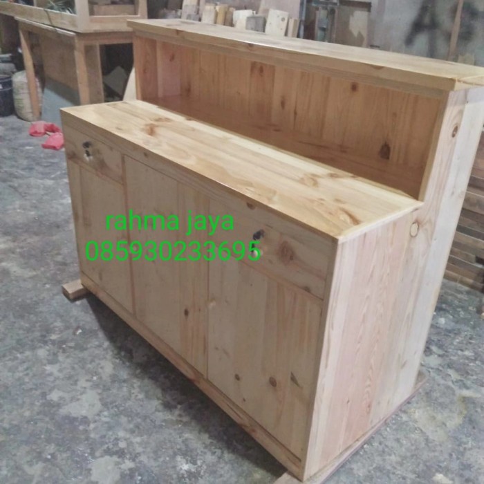 Meja Bar Meja Barista / Cafe Kayu Jati Belanda