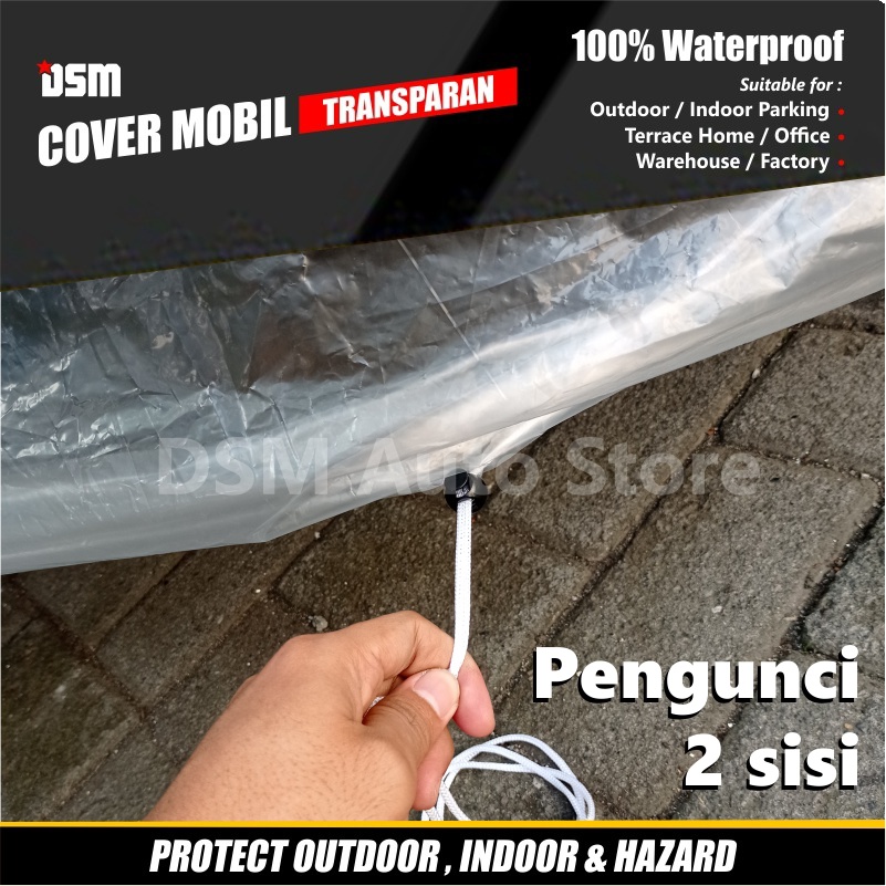 Cover Mobil Transparan / Plastik Tebal Waterproof Outdoor Indoor