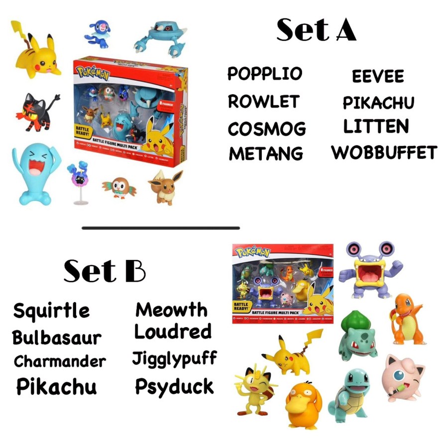 Action Figure Pokemon Battle Figure Multi Pack Set 8 BOX SET