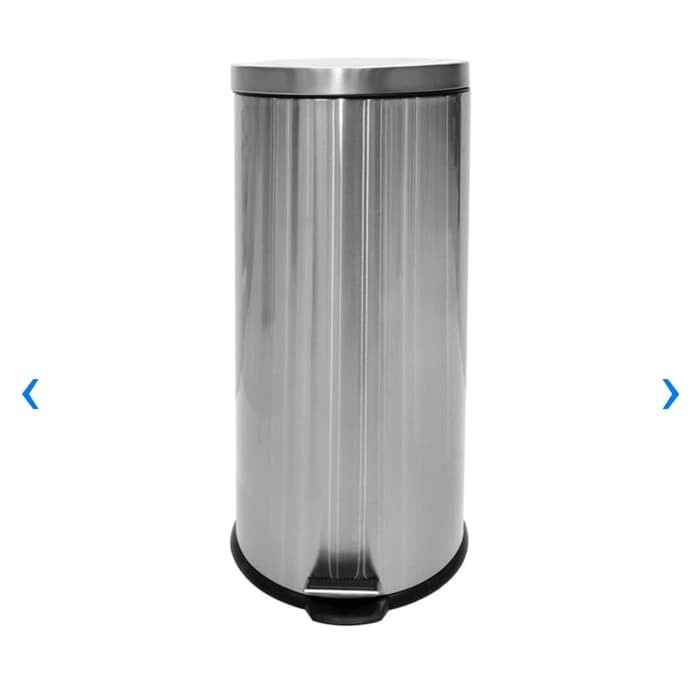 Tempat  Tong Sampah Tinggi Bulat Stainless Steel Slow Close Cafe 30LT