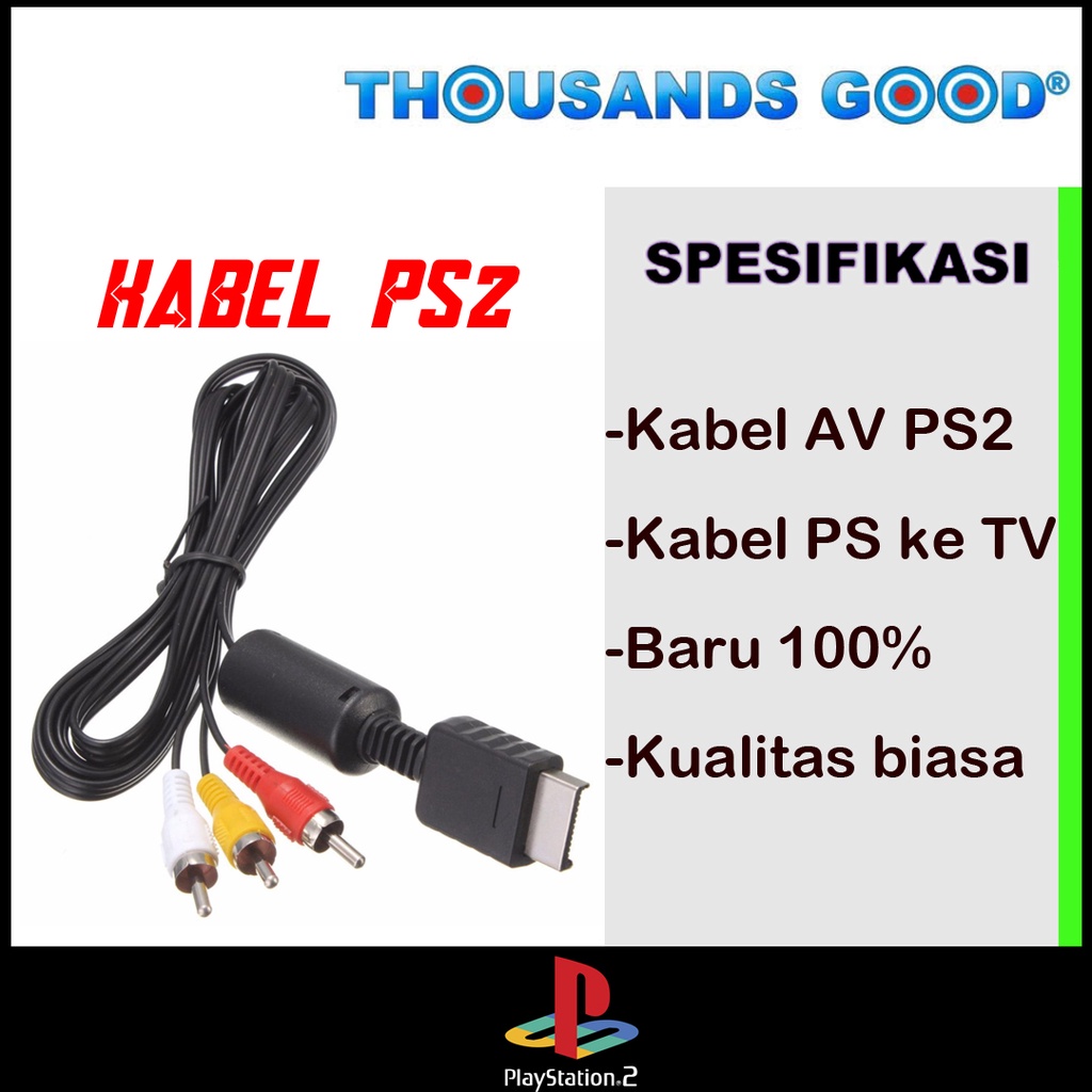 Kabel AV ps2 - kabel ps2 ke tv biasa