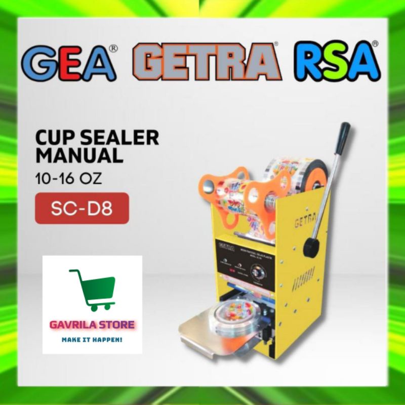 CUP SEALER ALAT PRESS TUTUP CUP GELAS PLASTIK GETRA SC D8 SCD8