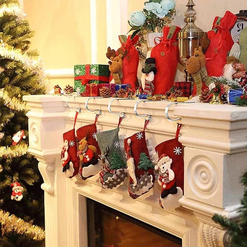 Rak Gantungan Dinding Multifungsi Bahan Logam Motif Bunga Untuk Dekorasi Natal