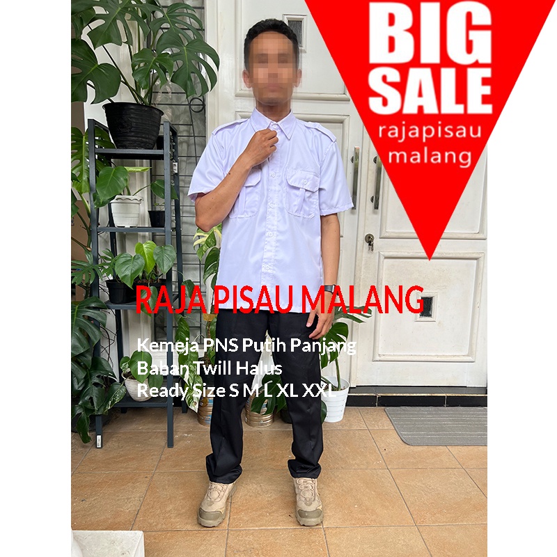 Baju Seragam PDH, Seragam Putih Pendek PNS Pria, Baju PNS, Kemeja Putih PDH