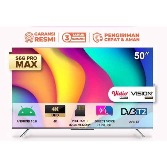 Coocaa 50 Inch Android Smart TV - 50S6G PRO MAX