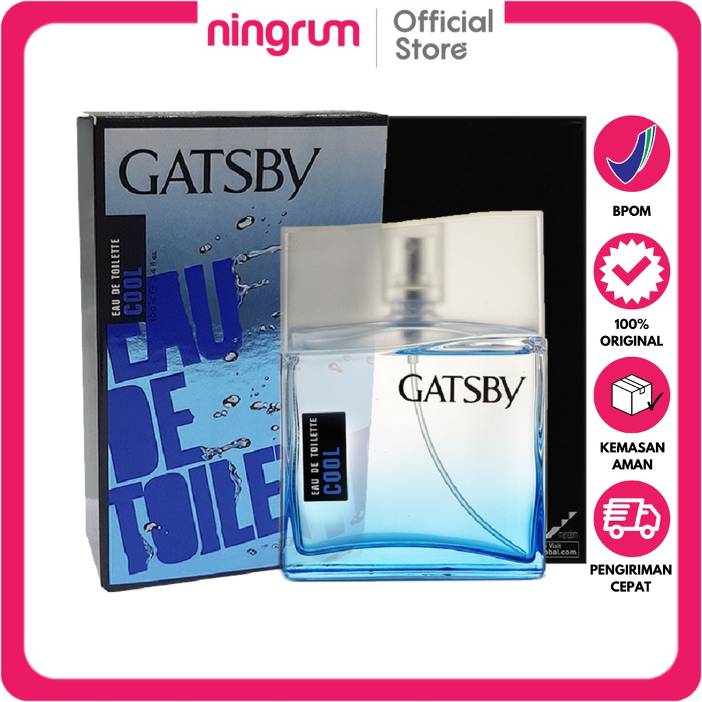 Ningrum - Gatsby Eau De Toilette Cool 100ml Parfume | Pafum Pria Wangi Tahan Lama 100% Original Kemasan Botol Gelas - 9016