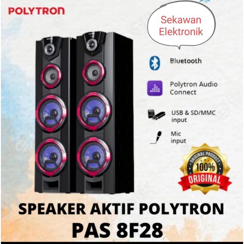 SPEAKER AKTIF POLYTRON PAS 8F28 Speaker aktif PAS8F28  RADIO BLUETOOTH