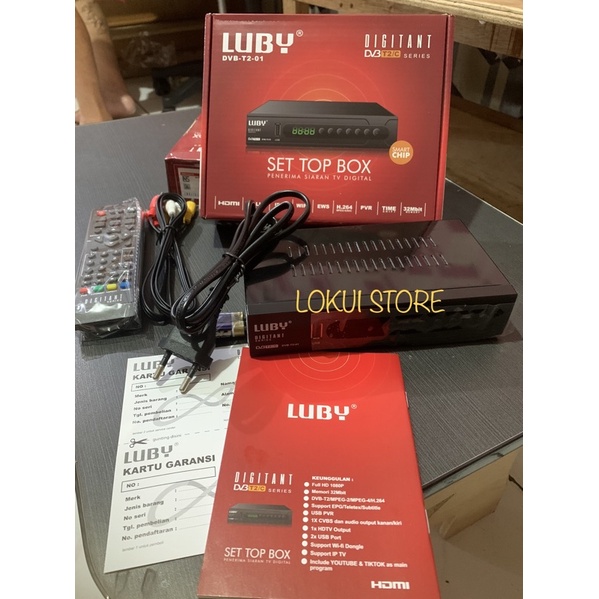 SET TOP BOX MATRIX LUBY DVB T2 TV ANALOG TO DIGITAL - STB LUBY