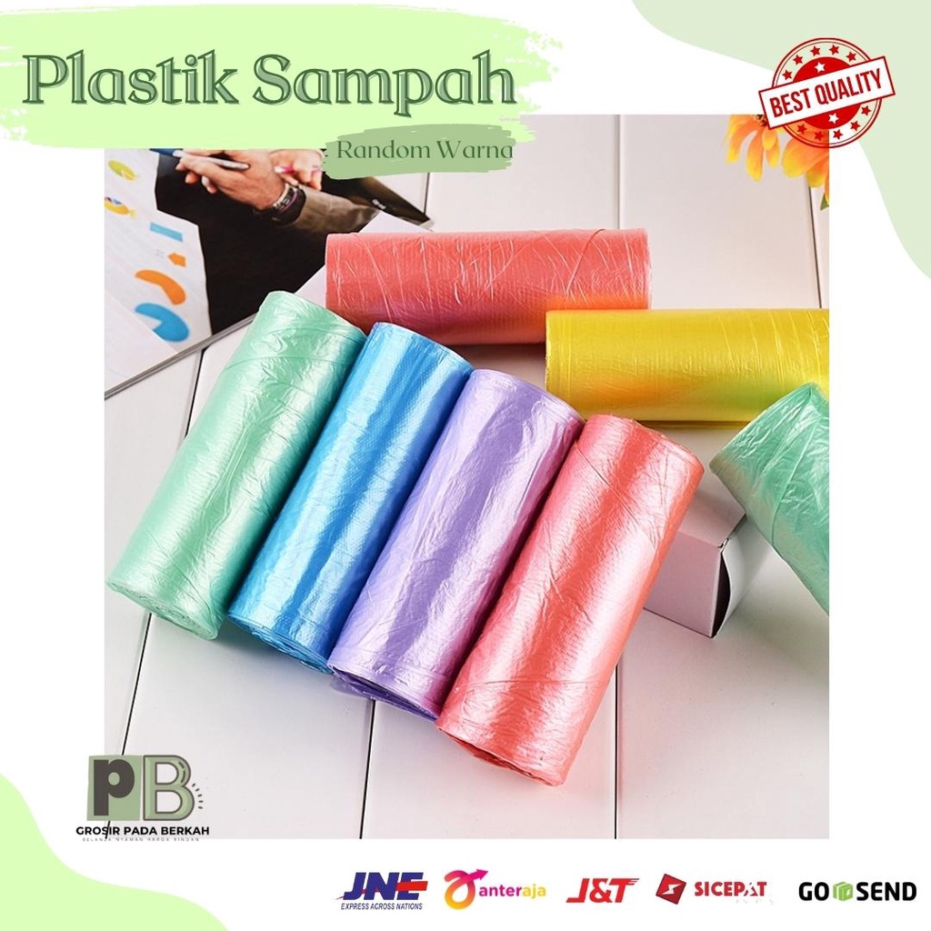Kantong Plastik Sampah Gulung Roll isi 15Lembar Plastik Sampah Roll Kantong Plastik Bening Kantong S