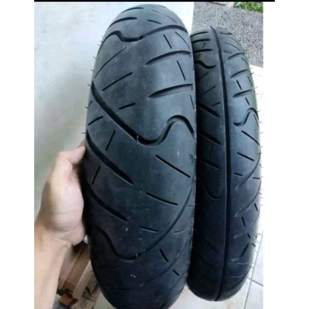 SEPASANG BAN SEKEN TUBLES BAHAN TEBAL BERKWALITAS SIAP PAKAY MOTOR  CBR  NINJA  PIXON  UK100/80DAN14
