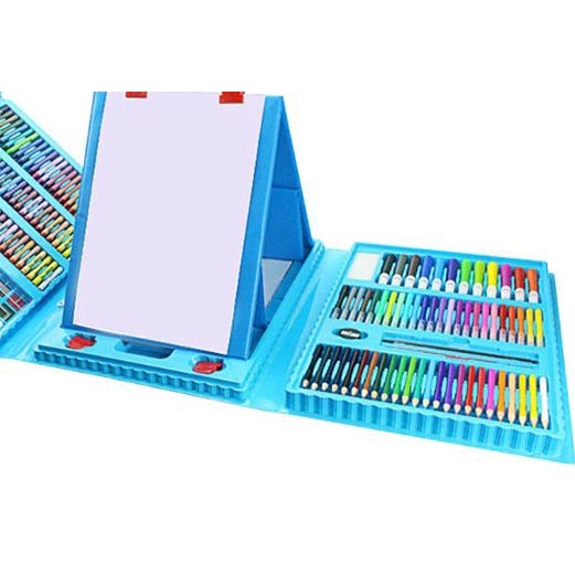 

TERLENGKAP SUPER MEGA ART SET 208pcs Spidol Crayon Set Menggambar - Biru