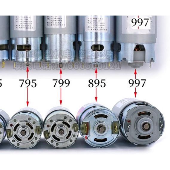 Dinamo Motor 895 Low, Medium and High SPEED DC 12V-24V - MEDIUM SPEED