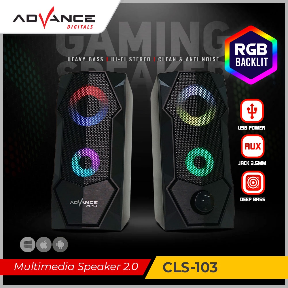 ADVANCE Speaker CLS-103 Gaming Speaker Dual Speaker PC Laptop