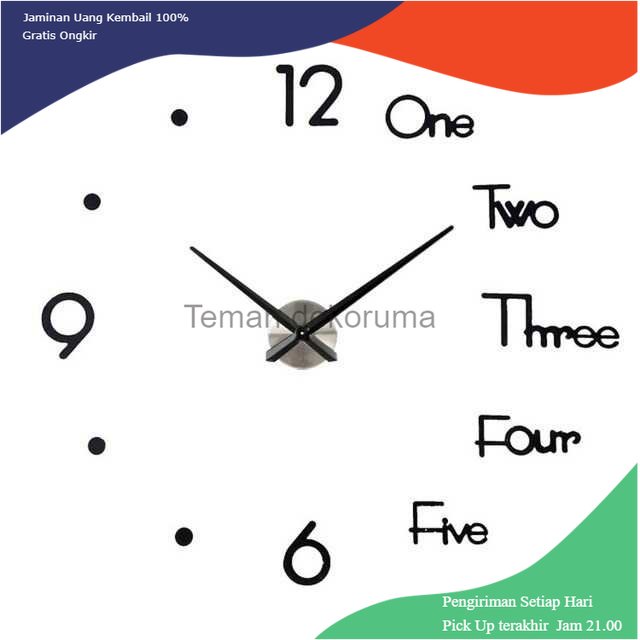 TD - PR Jam Dinding Besar DIY Giant Wall Clock Sangtai 30cm - VO-103